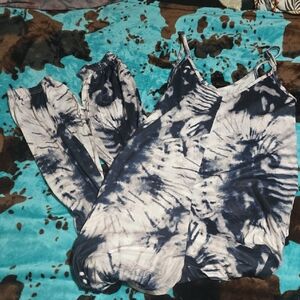 Tie-Dye Navy & White Romper